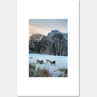 Carreg Cennen Castle Winter Posters and Art